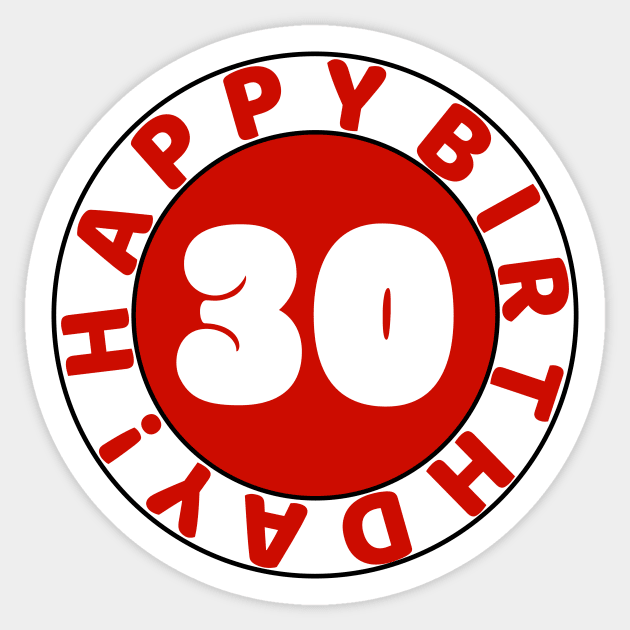 Happy 30th Birthday Sticker by colorsplash